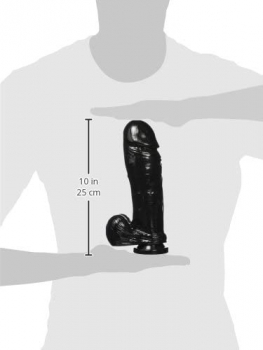 SI Ignite 10 inch Thick Cock with Balls and Suction Cup, black